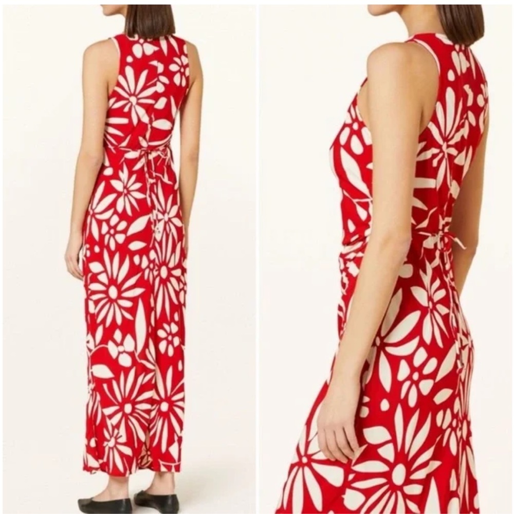 Faithfull the Brand Red and White Clementine Dress